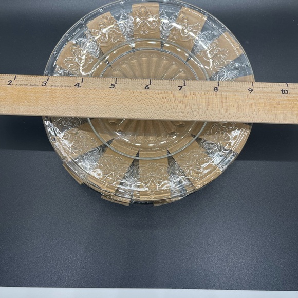 Appetizer Plates Pioneer Woman Set Of 4 Clear With Embossed Detail New In Box - Picture 8 of 9